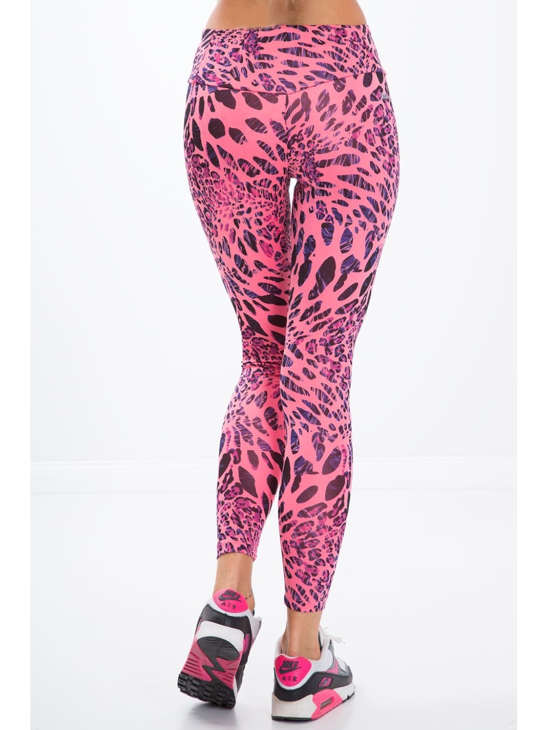 Rosafarbene Sportleggings mit Leopardenmuster H006 – Online-Shop – Boutique